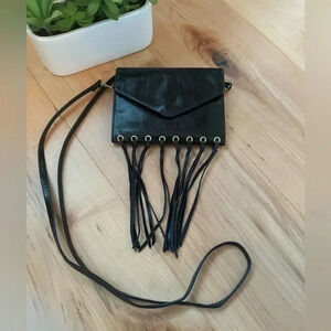Hobo Leather Crossbody Purse with Fringe Tassel, Removable Shoulder Strap